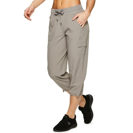 RBX Active Womens Cargo Lightweight Woven Capri Pant